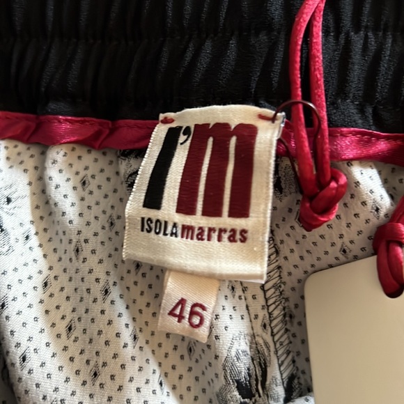 NWT I’m Isola Marras Black and White Rose Print Trousers.  Size EU 46 - Picture 8 of 12